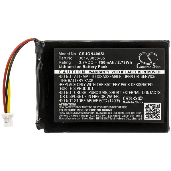 Garmin 2689LMT 6-inch, Nuvi 2689LMT, Nuvi 40, Nuvi 40LM Series Replacement Battery 750mAh / 2.78Wh