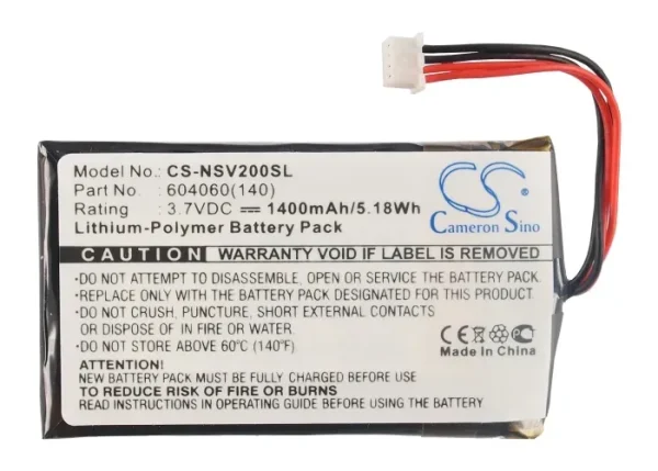 Insignia NS-NCV20 Series Replacement Battery 1400mAh/5.18Wh