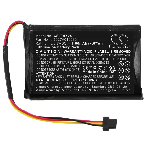 TomTom 4ET0.002.02, 4ET03, XL Holiday, XL IQ Series Replacement Battery 1100mAh / 4.07Wh