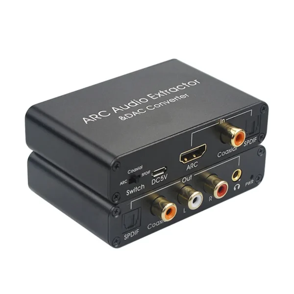 HDMI Coax SPDIF to RCA 3.5mm Coax SPDIF ARC Audio Extractor DAC - Image 9