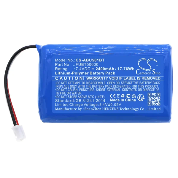 Abus FUAA50000, FUAA50010, FUAA50100, FUAA50500 Series Replacement Battery 2400mAh / 17.76Wh