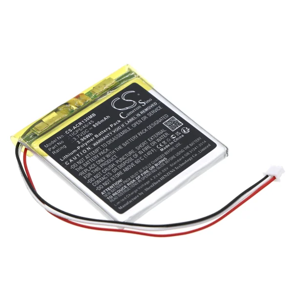 Angelcare AC1300, AC1300-D, AC1320 Monitor Series Replacement Battery 800mAh / 2.96Wh - Image 2