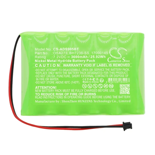 DSC Impassa SCW9055 Self-Contained, Impassa SCW9057 Self-Contained Series Replacement Battery 3600mAh / 25.92Wh