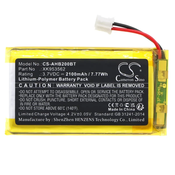 Ajax AJ-HUB2PLUS-W/B, AJ-HUB2-W/B, AJ-HUBPLUS-W/B, AJ-HUB-W/B Series Replacement Battery 2100mAh / 7.77Wh