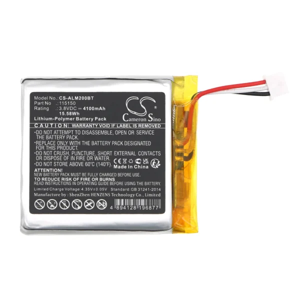 2GIG 2GIG-EDG-NA-V, EDGE Panel, Edge Remote Keypad, EDGE Wireless Touchscreen Cont Series Replacement Battery 4100mAh / 15.58Wh