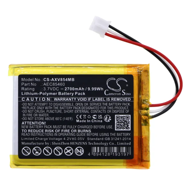 Axvue Baby Monitor Series Replacement Battery 2700mAh / 9.99Wh