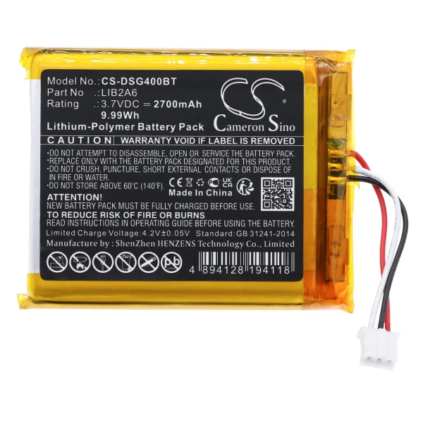 Visonic B3G-220, BGS-220, Transmitter VLE-320 Series Replacement Battery 2700mAh / 9.99Wh