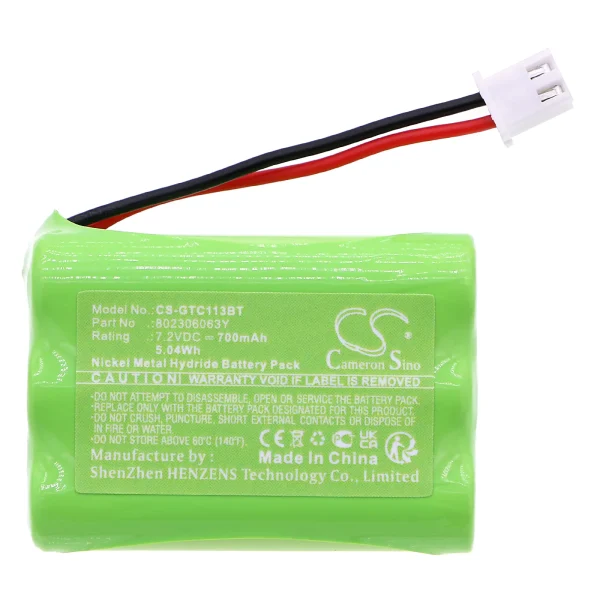 Guardsman CTC-1132, CTC-1142, CTC-2716, Wireless Alarm Control Panel Series Replacement Battery 700mAh / 5.04Wh