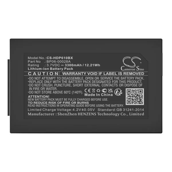 Honeywell Dolphin 6100, Dolphin 6110, Dolphin 6500, ScanPal 5100 Series Replacement Battery 3300mAh / 12.21Wh