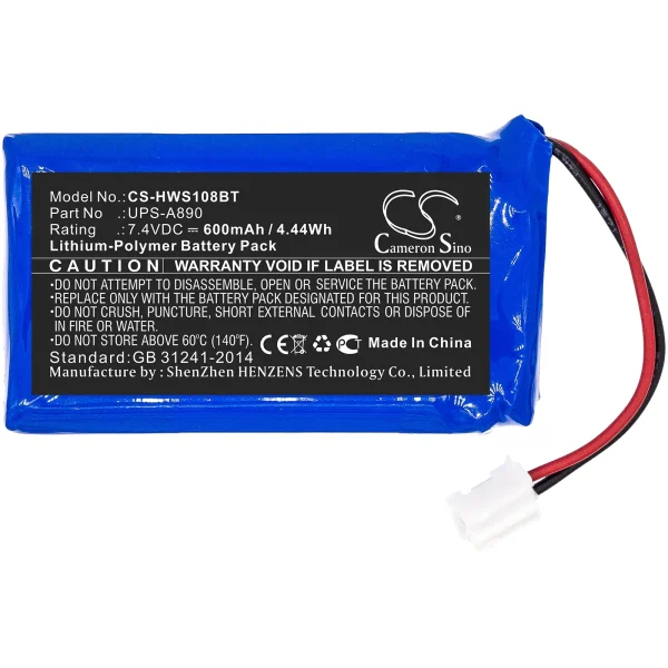 Chuango WS-108  Series Replacement Battery 600mAh / 4.44Wh