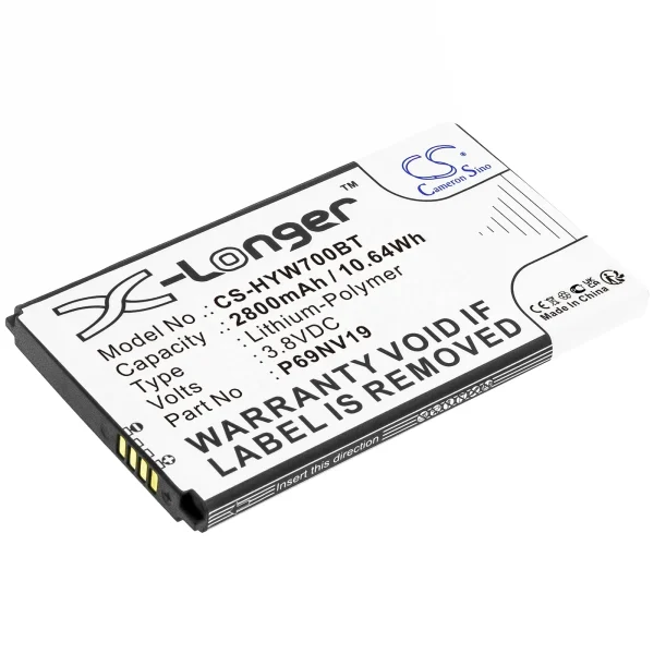 ADT WTS700 Resideo 7" Wireless Sec  Series Replacement Battery 2800mAh / 10.64Wh - Image 2