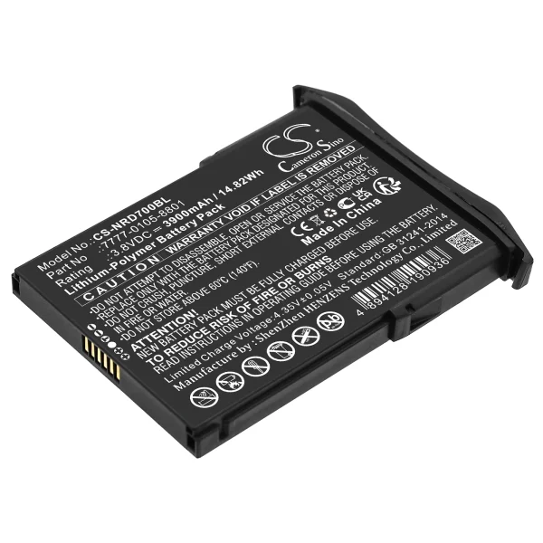 NCR Orderman 7, 7 MSR, 7777-01YY Series Replacement Battery 3900mAh / 14.82Wh - Image 2