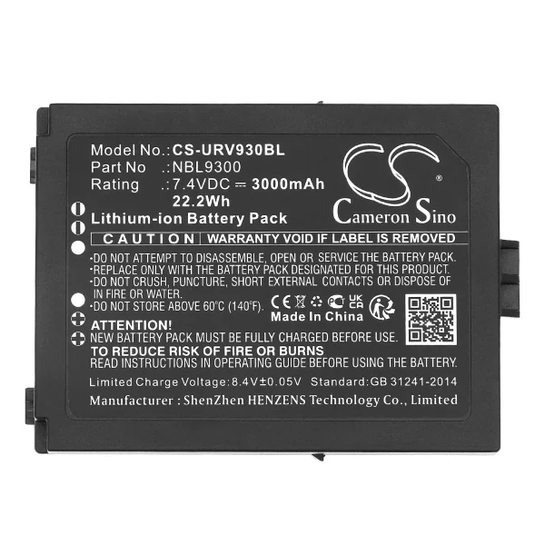 Urovo NBL9300 Series Replacement Battery 3000mAh / 22.2Wh