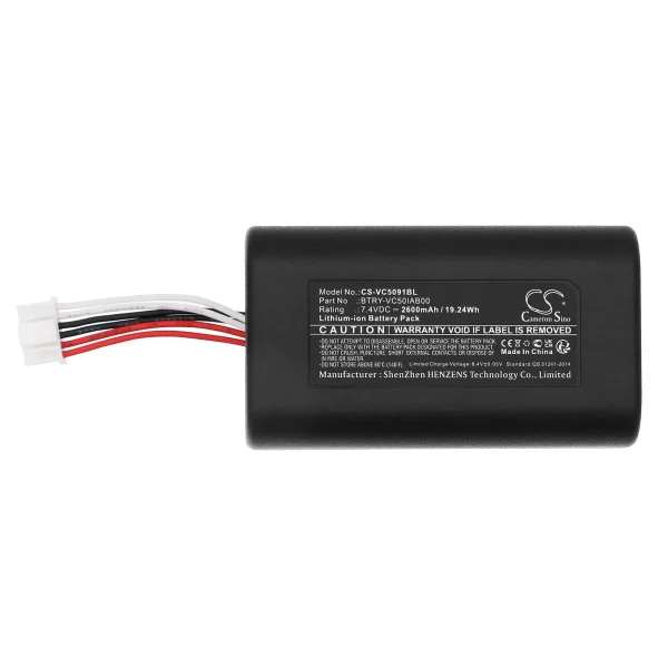 Symbol VC5090, VC5090-MA0QL0GH6WW, VC5090-MA0QM0GH67R Series Replacement Battery 2600mAh / 19.24Wh