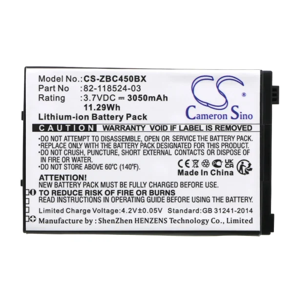 Zebra MC45 Series Replacement Battery 3050mAh / 11.29Wh