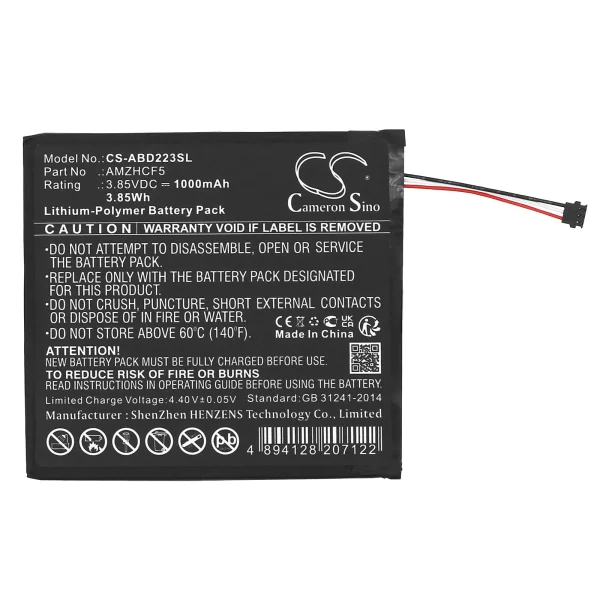 Amazon C2V2L3, Kindle 11th 2022 Series Replacement Battery 1000mAh / 3.85Wh