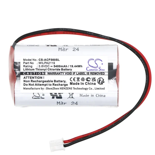 Actaris Actaris Counter 2 CF560, CF560, Echo 2, KH210-RF, KP110-RF Series Replacement Battery 5400mAh / 19.44Wh