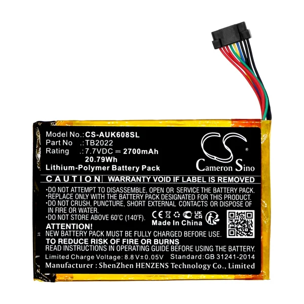 Autel MaxiBAS BT608 Series Replacement Battery 2700mAh / 20.79Wh