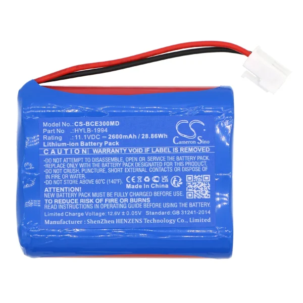 Biocare iE101, iE3000 Series Replacement Battery 2600mAh / 28.86Wh