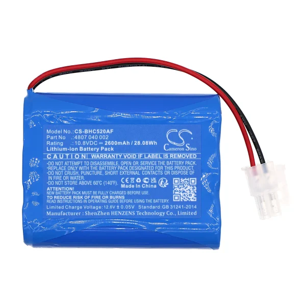 Becker  2447-3007-520, 2447-3031-01, 2447-3092, 9020569, Hazard Control Series Replacement Battery 2600mAh / 28.08Wh