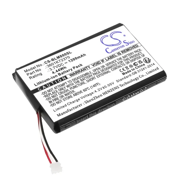 Bosch 3601K72300, 3601K72350, 3601K72370, 3601K723B0, 3601K72P40 Series Replacement Battery 1200mAh / 4.44Wh - Image 2