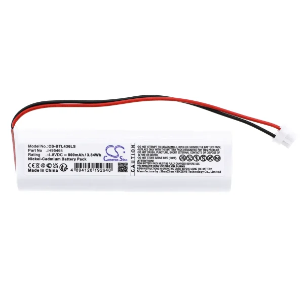 Bticino L4368/1, L4368/1L Series Replacement Battery 800mAh / 3.84Wh