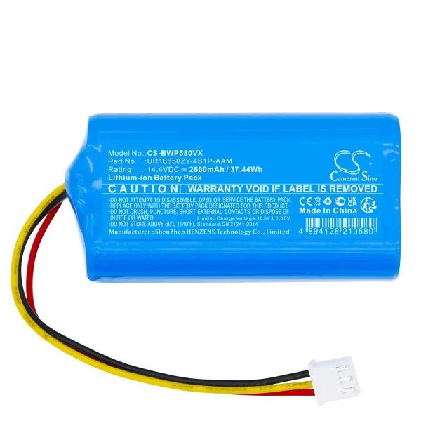 Bobsweep Bob PetHair Plus, Bob PetHair Slam, Bob PetHair Vision, Bob PetHair Vision Plus, WVP58021 Series Replacement Battery 2600mAh / 37.44Wh