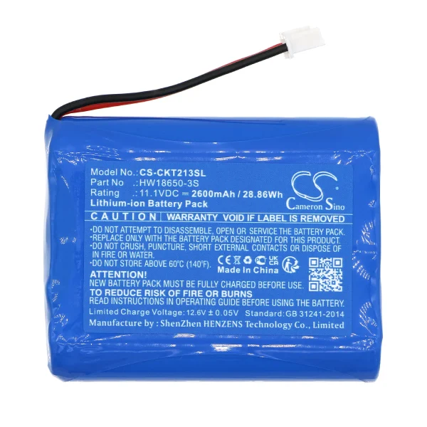 Clarke-Tech CT 2013 Series Replacement Battery 2600mAh / 28.86Wh