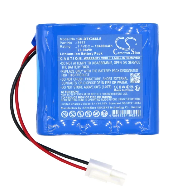 DOTLUX 3666-060120 Series Replacement Battery 10400mAh / 76.96Wh