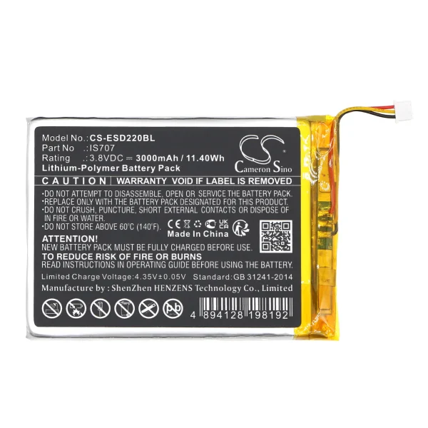 Eservice Smart D220 Series Replacement Battery 3000mAh / 11.4Wh