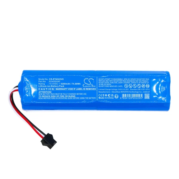 ETA 5229 Master, 6229 Master Pro II, 6240 Twins Series Replacement Battery 5200mAh / 74.88Wh