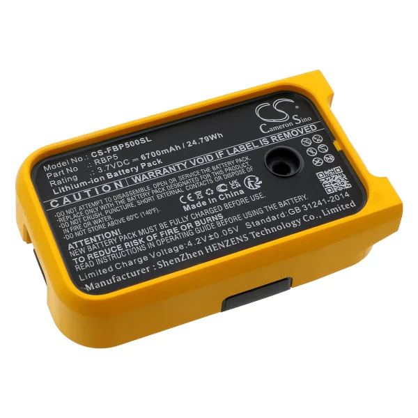 Fluke 6XG43, 6XG44, 6XG45, 6XG46, PLS 180G, PLS 180R, PLS 3G Series Replacement Battery 6700mAh / 24.79Wh - Image 2