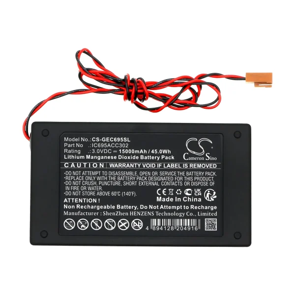 GE FANUC CPU374, CPUs 311, IC693, IC695 Series Replacement Battery 15000mAh / 45.0Wh