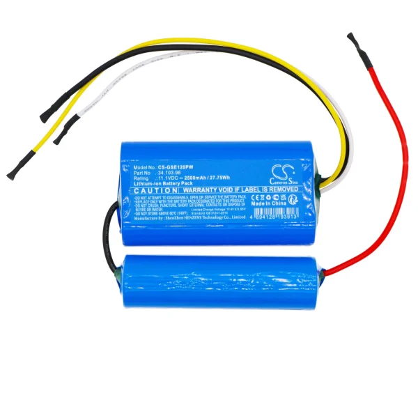 Gardol 11015, 34.103.98, GGS-E 12Li Series Replacement Battery 2500mAh / 27.75Wh