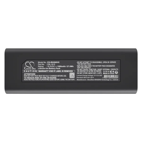 Iris Ohyama IC-SLDCP12, IC-SLDCP5, KIC-SLDCP5 Series Replacement Battery 1500mAh / 27.0Wh