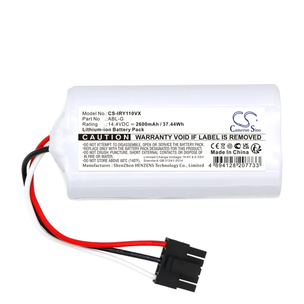 iRobot Roomba Combo Essential, Roomba Combo Essential Vacuum , Y011040 Series Replacement Battery 2600mAh / 37.44Wh