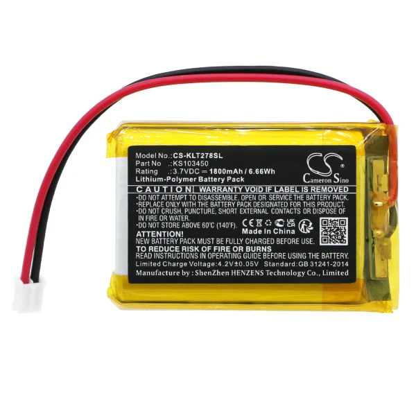 Kolsol AT278 Series Replacement Battery 1800mAh / 6.66Wh