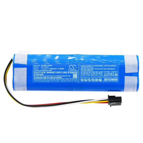 Eureka BP14452A Series Replacement Battery 5200mAh / 74.88Wh