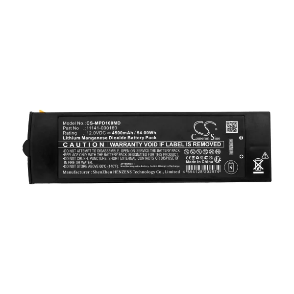 Medtronic LP1000, Physio-Control LifePak 1000 Series Replacement Battery 4500mAh / 54.00Wh