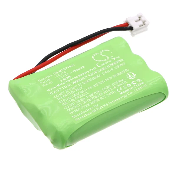 General Electric 2-1006GE3, 2-1028GE3, 2-1091GE3, 2-2620GE2, 2-26993GE1 Series Replacement Battery 700mAh / 2.52Wh - Image 2