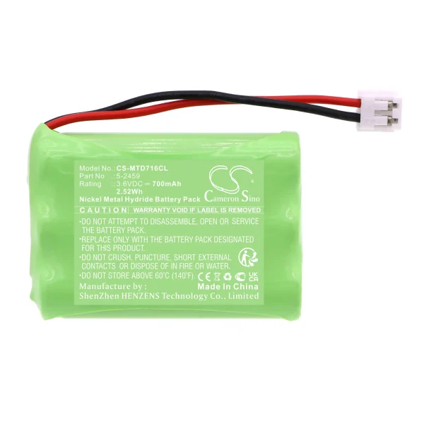 General Electric 2-1006GE3, 2-1028GE3, 2-1091GE3, 2-2620GE2, 2-26993GE1 Series Replacement Battery 700mAh / 2.52Wh