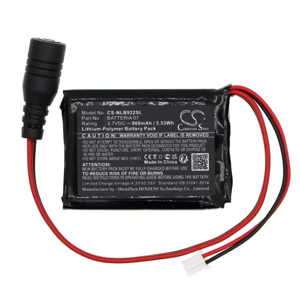 Nolan N-COM B902 L, N-COM B902 R Series Replacement Battery 900mAh / 3.33Wh