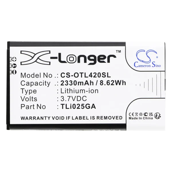 Alcatel Link Zone, MW42LM Series Replacement Battery 2330mAh / 8.62Wh