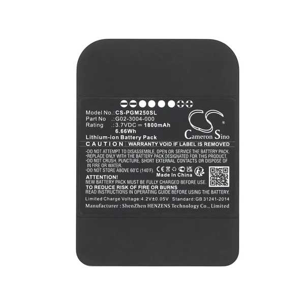 MicroRAE PGM-2500 Series Replacement Battery 1800mAh / 6.66Wh