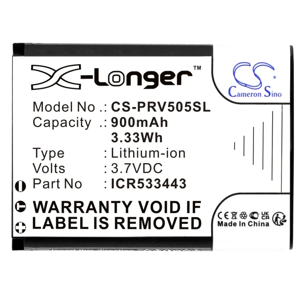 Prestigio PCDVRR505, RoadRunner 505 Series Replacement Battery 900mAh / 3.33Wh