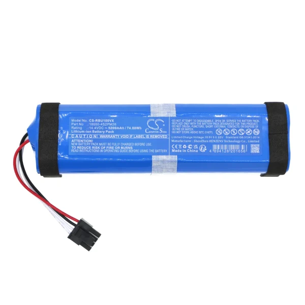 Robzone Duoro ULTIMATE Profi, Duoro ULTIMATE-P, Duoro X-Max Homevac, Duoro X-Max Profi, Roomy Supra Homevac, Roomy Supra Profi Series Replacement Battery 5200mAh / 74.88Wh