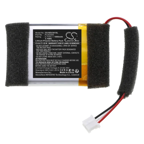 Razer Nari Ultimate, RZ04-02670100-R, RZ04-02670100-R3U1 Series Replacement Battery 1000mAh / 3.70Wh