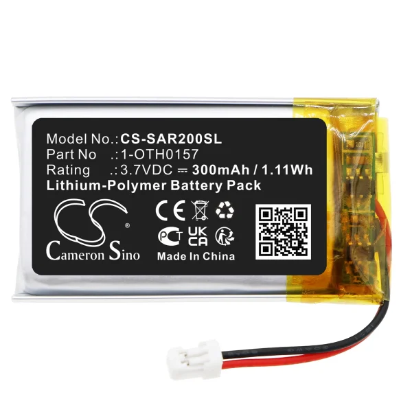 Samson Micro AR2 receiver, Swar2 Airline Series Replacement Battery 300mAh / 1.11Wh