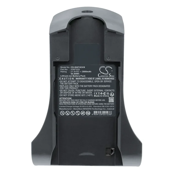 Shark IZ162CCO, IZ162H, IZ162HB1, IZ162HC, IZ162HNP, IZ163, IZ163H, IZ361H Series Replacement Battery 3000mAh / 64.80Wh