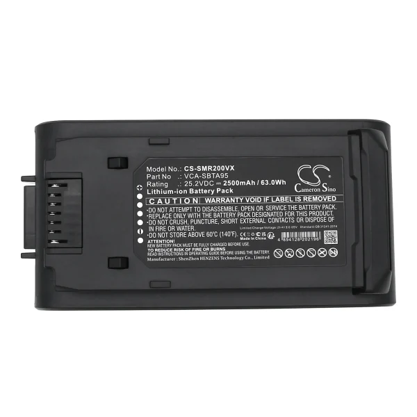 Samsung Bespoke Jet, Bespoke Jet Complete, VS20A95843W/SH, VS20A95843W/WA, VS20A95923B/AA, VS20A95923N/AA Series Replacement Battery 2500mAh / 63.0Wh - Image 5